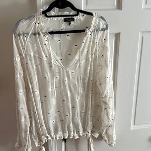 Sheer, formal flower blouse